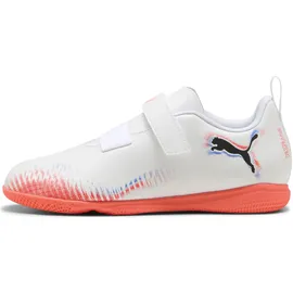 Puma Future 8 Play V It Jr Futsalschuhe Kinder Puma White/Puma Black/Glowing Red 32