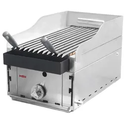 MBH - MAQUINARIA BAR HOSTELERIA MBH - Professioneller Gas Lavasteingrill 35 cm wirtschaftlich. Industrie-Grill für Restaurant, Hotel und Catering-Industrie.