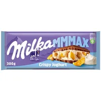 Milka Crispy Joghurt gefüllte Alpenmilch Schokolade Großpackung 300g