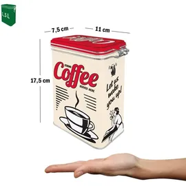 Nostalgic-Art Kaffeedose eckig braun 1,3 l