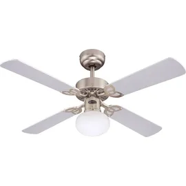 Westinghouse Vegas 105 cm Deckenventilator silber/ahorn mit Licht