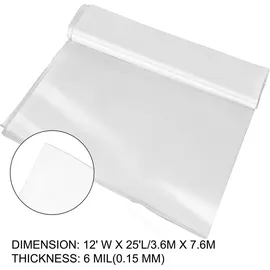 Vevor PE Gewächshausfolien Treibhausfolien, 3,6mx7,6m Folientunnel, 0,15mm Dicke - Transparent