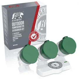 Bearware Funksteckdosen-Set 25 m Weiß 3 St.