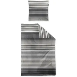 IRISETTE Wave-J 8651 gestreift grau 135 x 200 cm + 80 x 80 cm