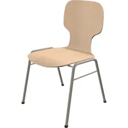 Schalenstuhl stapelbar mit Rundrohrgestell