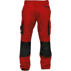 DASSY® Nova Bundhose mit Kniepolstertaschen - rot/schwarz - 44