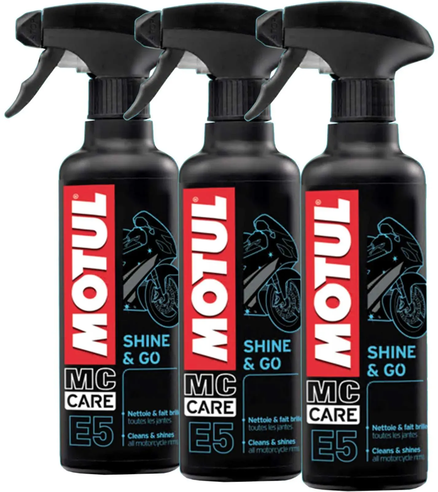 3x 400ml Motul Shine Hochglanz-tiefen-pflege-mittel Pumpspray Kunststoffpflege: Motul: 103000