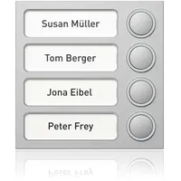 Ritto Portier Tastenmodul 4 WE, silber