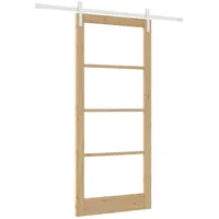vidaXL Haustür Schiebetür ORKDAL Natur 93 x 211 cm Massivholz Kiefer und Glas (1-St)