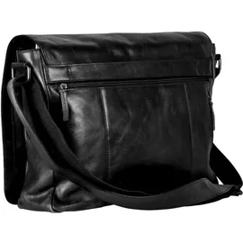 LEONHARD HEYDEN Cambridge Messenger Leder 38 cm Laptopfach schwarz