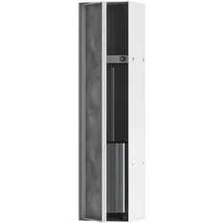 hansgrohe XtraStoris Rock Einbau Toilettenbürstenhalter mit Ablage und befliesbarer Tür, Accessoires, mattweiß