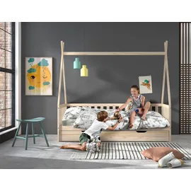 Vipack Massivholzbett 90 x 200 cm Beige