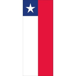flaggenmeer Flagge Flagge Chile 110 g/m2 Hochformat ca. 400 x 150 cm Hochformat