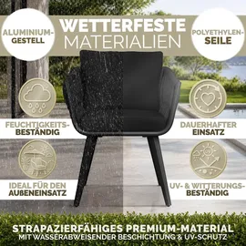 tillvex Gartenstuhl 55 x 60 x 90 cm schwarz 1 St.