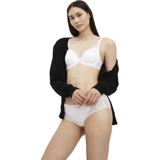 BH Amourette Spotlight Bügel-BH mit Spitzenbesatz, Weiss, 75B