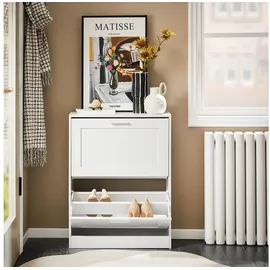 SoBuy FSR137 60 x 80 x 25 cm 2 Klappen / weiß