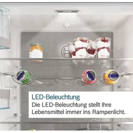 Bosch Serie 6 KGE49AICA Kühl-Gefrierkombination (419 l, 2010 mm hoch, Edelstahl)