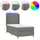 vidaXL Boxspringbett 100 x 200 cm Dunkelgrau