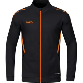 Jako Damen polyesterjas Polyesterjacke Challenge, schwarz/neonorange, 40 EU