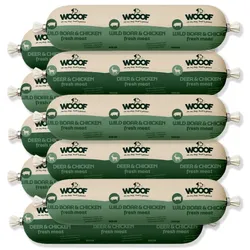 WOOOF Wildwurstpaket | 9 kg |  Hundewurst | natürlich, ohne Aromen, Duft- und Farbstoffe