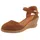 Verbenas Slingpumps VERBENAS, Damen, Gr. 41, mokka, Veloursleder, unifarben, Schuhe Slingpumps, Keilsandalette, Sommerschuh, Urlaubsschuh mit Bastbesatz