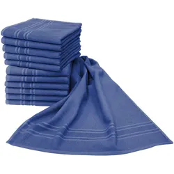 Handtuch DYCKHOFF "Saphir Friseurhandtücher", blau (royal), B:47cm L:85cm, Frottier, Frottier, Handtücher (Packung), Farbecht und besonders strapazierfähig, 47x85 cm