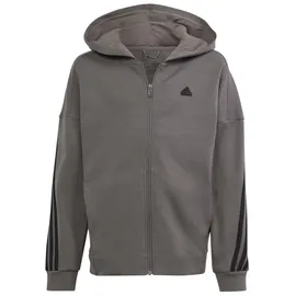 adidas Kinder Kapuzensweat Future Icons 3-Streifen, CHACOA/BLACK, 140