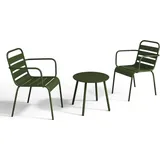 vente-unique Garten-Beistelltisch - Metall - Khaki - MIRMANDE von MYLIA