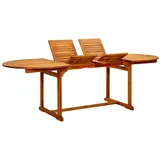 vidaXL Gartentisch Ausziehbar (160-240)x100x75 cm Braun
