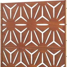 casa.pro Trennwand ‘Kilsturd’ Cortenstahl 180 x 90 cm Edelrost - Braun
