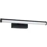 EGLO LED Spiegelleuchte Vadumi, Lampe Spiegel Badezimmer, Spiegellampe aus Kunststoff in Schwarz und Weiß, neutralweiß, IP44, L 40 cm