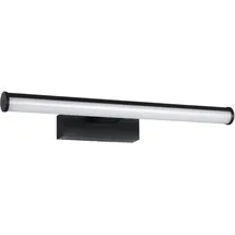 EGLO LED Spiegelleuchte Vadumi, Lampe Spiegel Badezimmer, Spiegellampe aus Kunststoff in Schwarz und Weiß, neutralweiß, IP44, L 40 cm