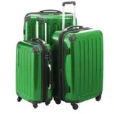 Alex - 3er Koffer-Set Hartschale Grün glänzend, TSA, (55cm, 65cm & 75cm), 235 Liter