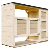 TIMBELA Mülltonnenbox 2er 240 l 217 x 159 cm beige