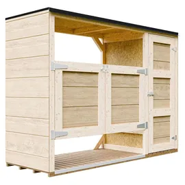 TIMBELA Mülltonnenbox 2er 240 l 217 x 159 cm beige