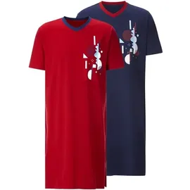 Babista Doppelpack Nachthemd VIERTO rot dunkelblau- 56/58