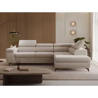GRAINGOLD Eckcouch Polyester 4-Sitzer Beige