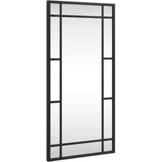 vidaXL Wandspiegel Schwarz 30x60 cm Rechteckig Eisen