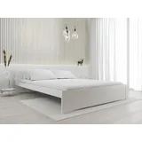 Bett IKAROS 120 x 200 cm, weiß Matratze: Ohne Matratze, Lattenrost: Mit Lattenrost - Weiß