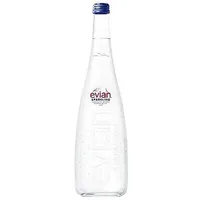 Evian Natural Mineralwasser mit Kohlensäure Glas 750Ml