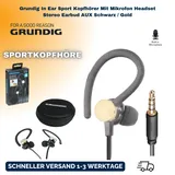 Grundig In Ear Sport Kopfhörer Mit Mikrofon Headset Stereo Earbud AUX Schwarz /