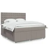 vidaXL Boxspringbett 180 x 200 cm Taupe