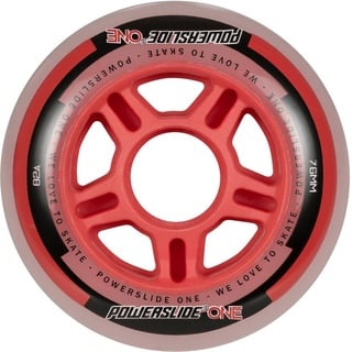 Powerslide ONE Wheels 76mm, Rot/Schwarz/Weiß, 1