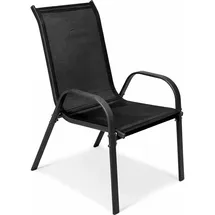 Mojawo Stapelstuhl 53 x 73 x 92 cm schwarz