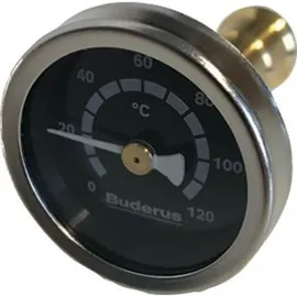 Buderus Logafix Thermometer 1/2+3/4 Kugelhahn 0-120 Grad