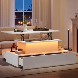 stilvora Couchtisch Weiß MDF 90 x 41 x 55 cm
