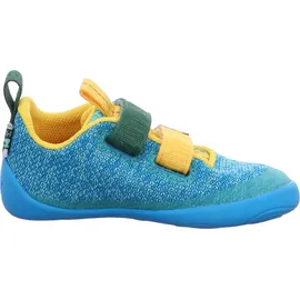 Affenzahn Knit Happy Kreativ Bär für KINDER, (blau) - Klettverschluss Schuh - Barfußschuhe Blau Kinder, türkis, Größe EU