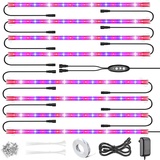 Relassy LED Pflanzenlampe, Vollspektrum LED Grow Lampe Pflanzenlicht Streifen mit Auto Timer 3H/6H/12H, Grow light LED Strips Pflanzenleuchte 4 Dimmbare Level für Zimmerpflanzen Gewächshaus (152 LEDs)