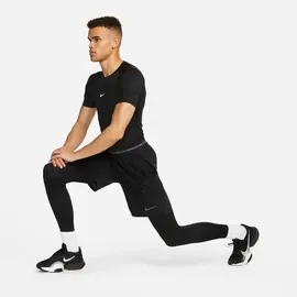 Nike Pro Dri-FIT Tight kurzarm Fitnessshirt Herren 010 black/white XXL