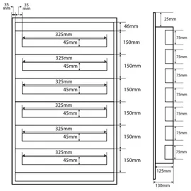 Doktorvolt Verteilerkasten Unterputz Sicherungskasten aus Metall 108 Module 6-reihig IP30
